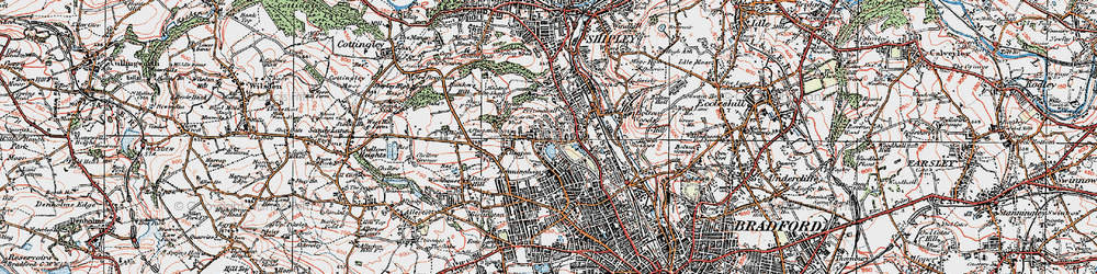 Old map of Frizinghall in 1925