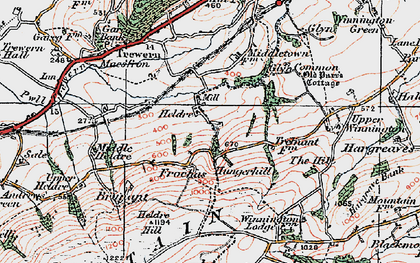 Old map of Frochas in 1921