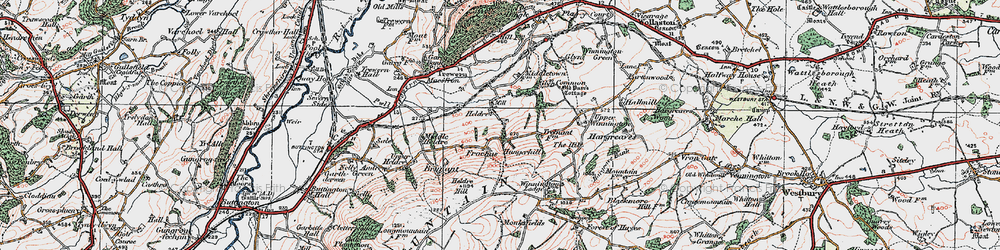 Old map of Frochas in 1921