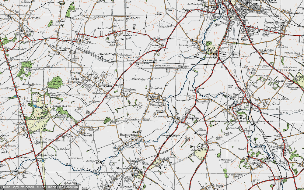 Old Map of Frog End, 1920 in 1920