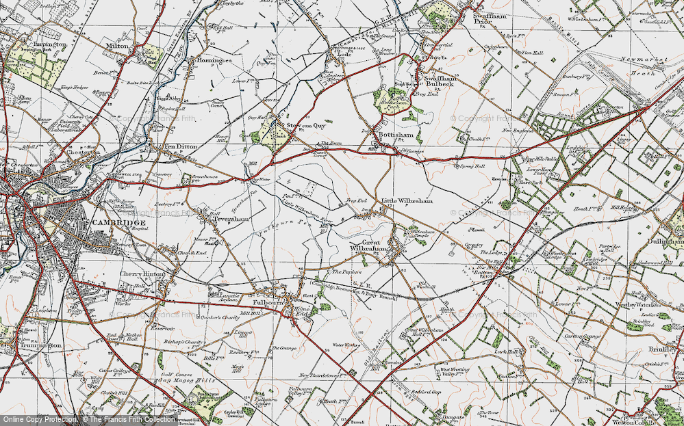 Old Map of Frog End, 1920 in 1920