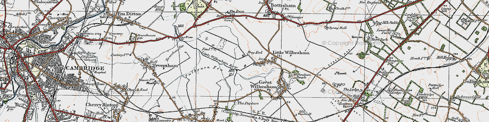 Old map of Frog End in 1920
