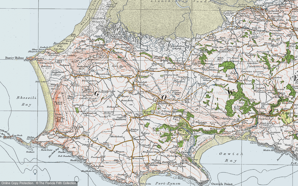 Old Map of Frog Moor, 1923 in 1923