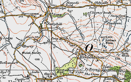 Old map of Frog Moor in 1923
