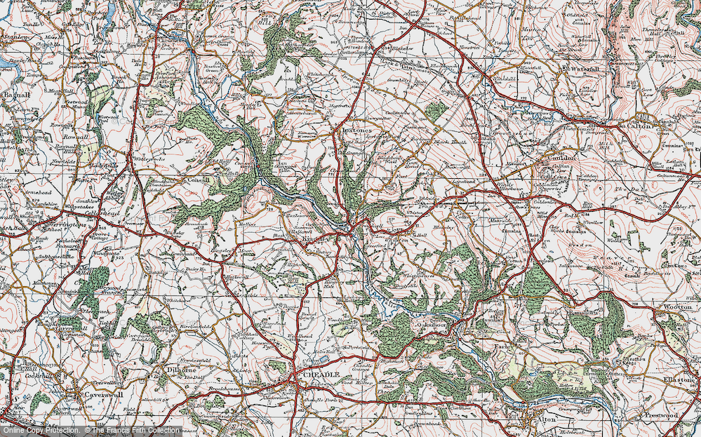 Old Map of Froghall, 1921 in 1921