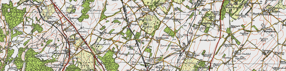 Old map of Frogham in 1920
