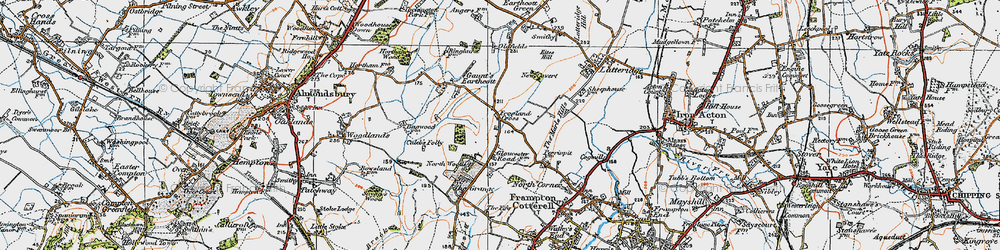 Old map of Frogland Cross in 1919