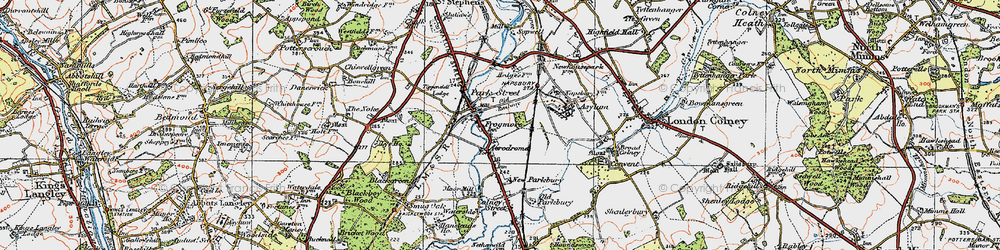 Old map of Frogmore in 1920