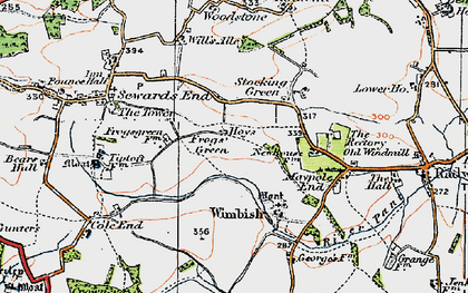 Old map of Frogs' Green in 1920