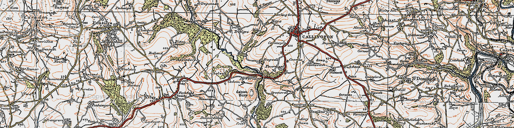 Old map of Frogwell in 1919