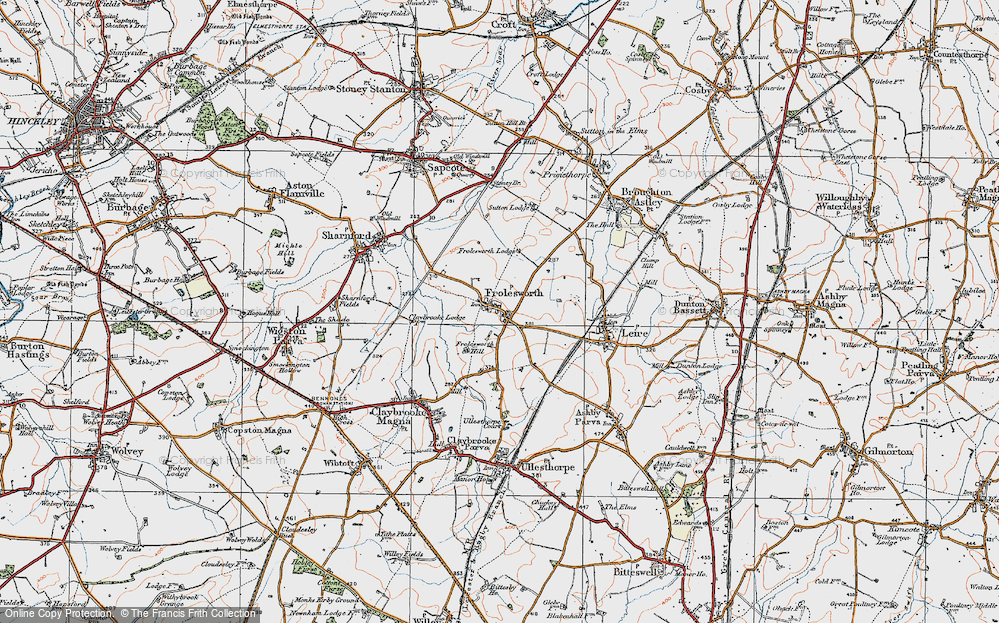 Old Map of Frolesworth, 1920 in 1920