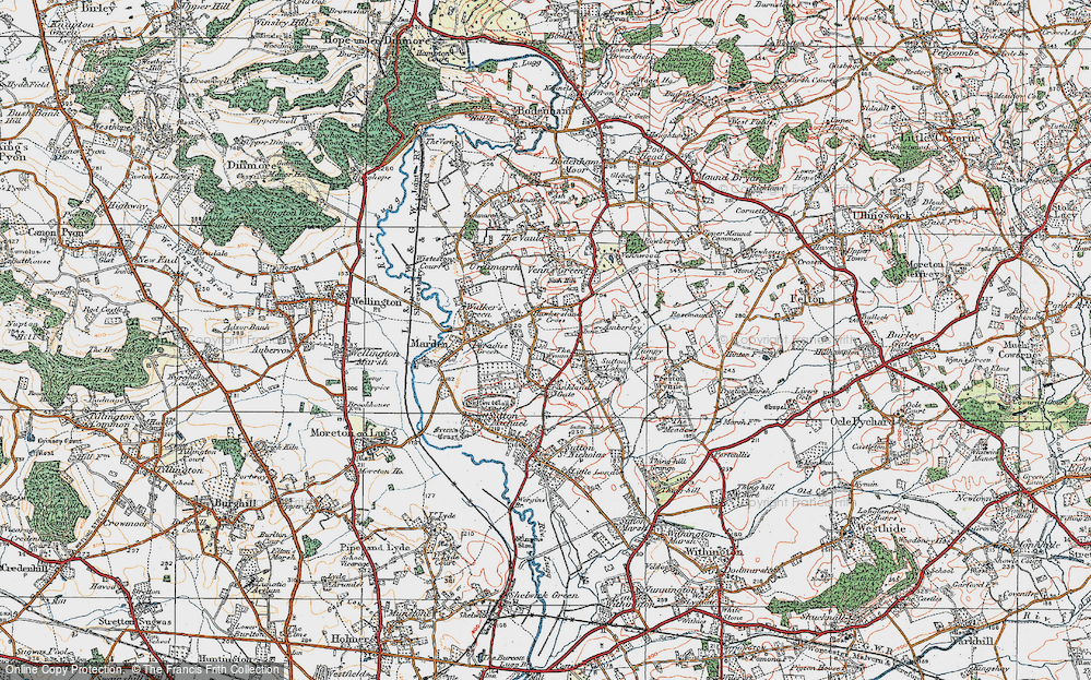 Old Map of Fromington, 1920 in 1920
