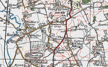 Old map of Fromington in 1920