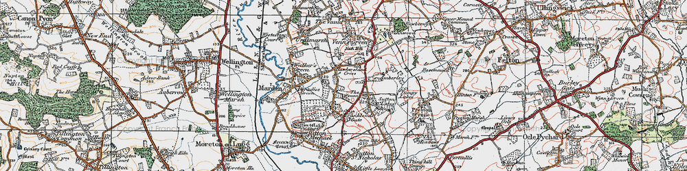 Old map of Fromington in 1920
