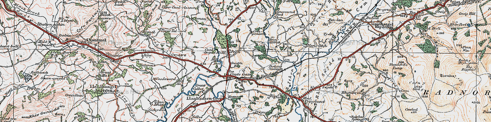 Old map of Brynhoveth in 1920