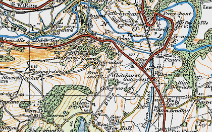 Old map of Fron Isaf in 1921