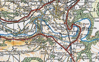 Old map of Froncysyllte in 1921