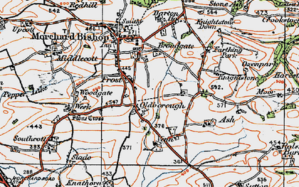 Old map of Aish in 1919