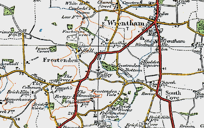 Old map of Frostenden in 1921
