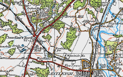 Old map of Fryern Hill in 1919