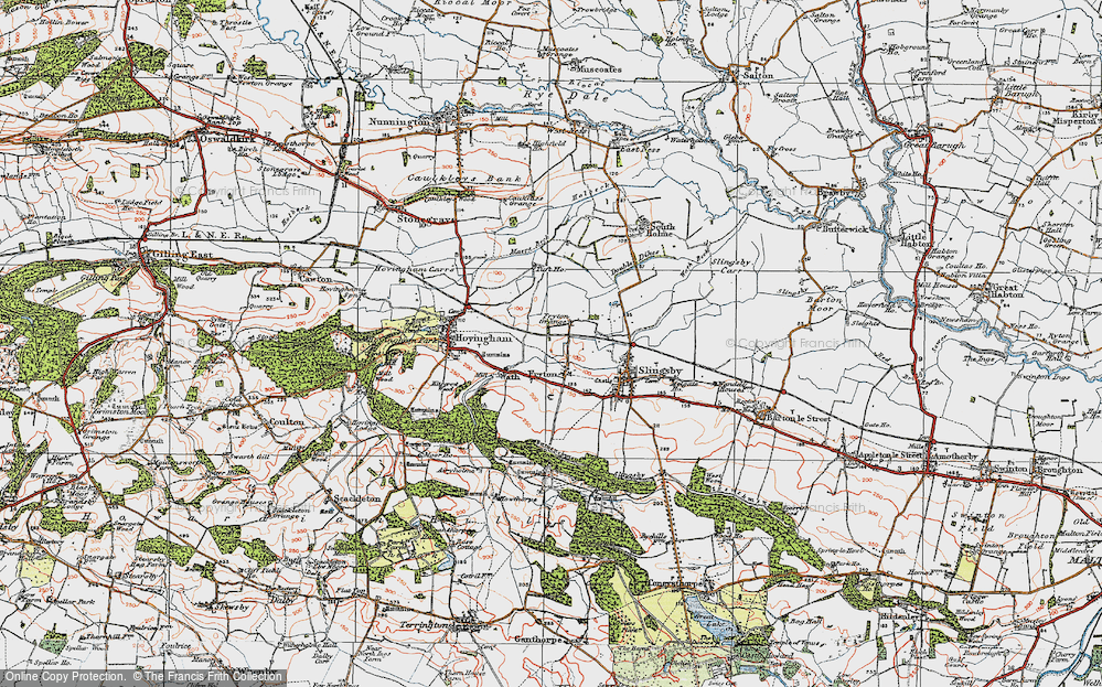 Old Map of Fryton, 1925 in 1925