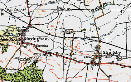 Old map of Fryton in 1925