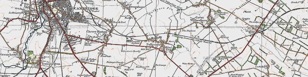 Old map of Fulbourn in 1920