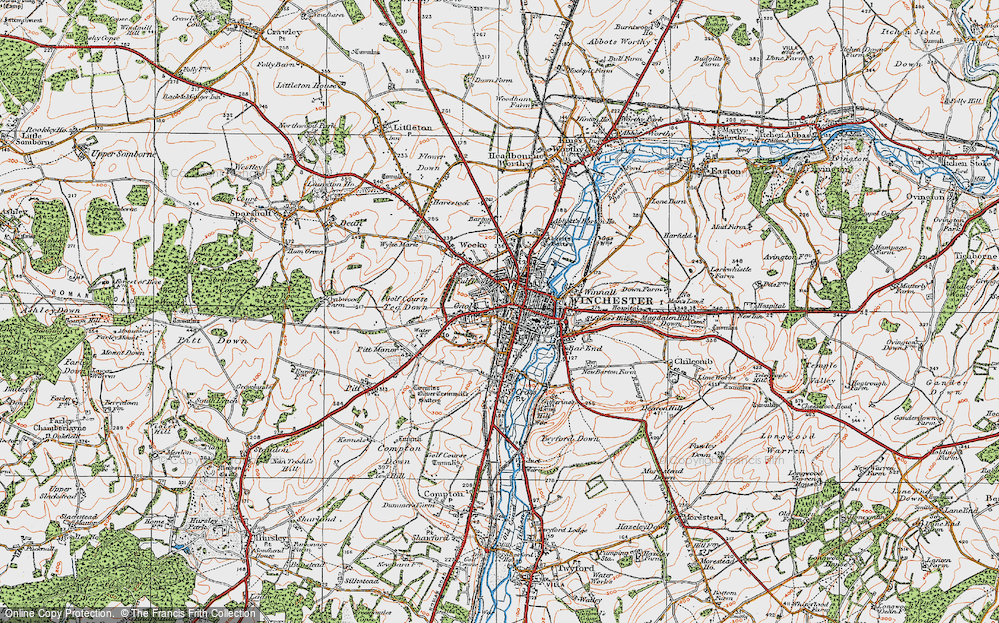 Old Map of Fulflood, 1919 in 1919