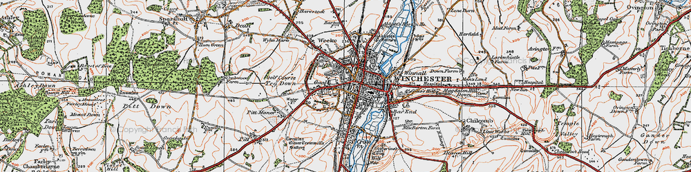 Old map of Fulflood in 1919