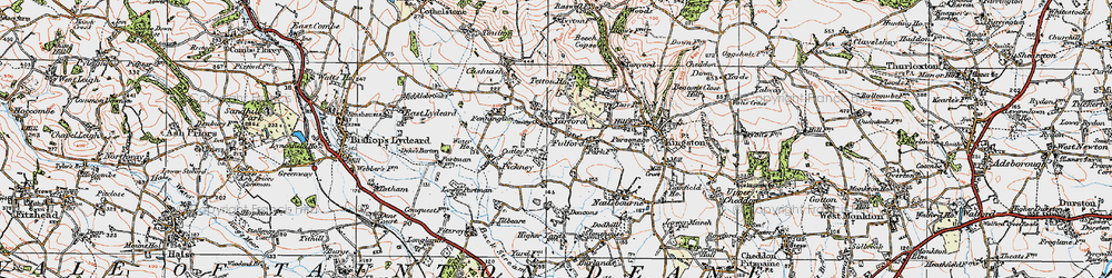 Old map of Fulford in 1919