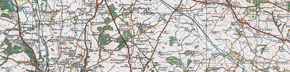 Old map of Fulford in 1921
