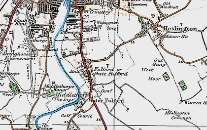 Old map of Fulford in 1924