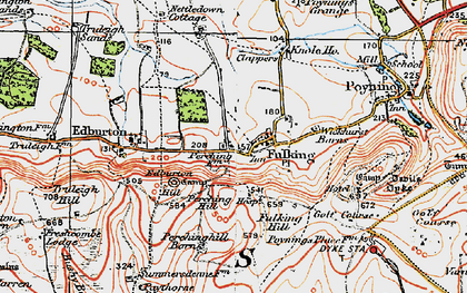 Old map of Fulking in 1920