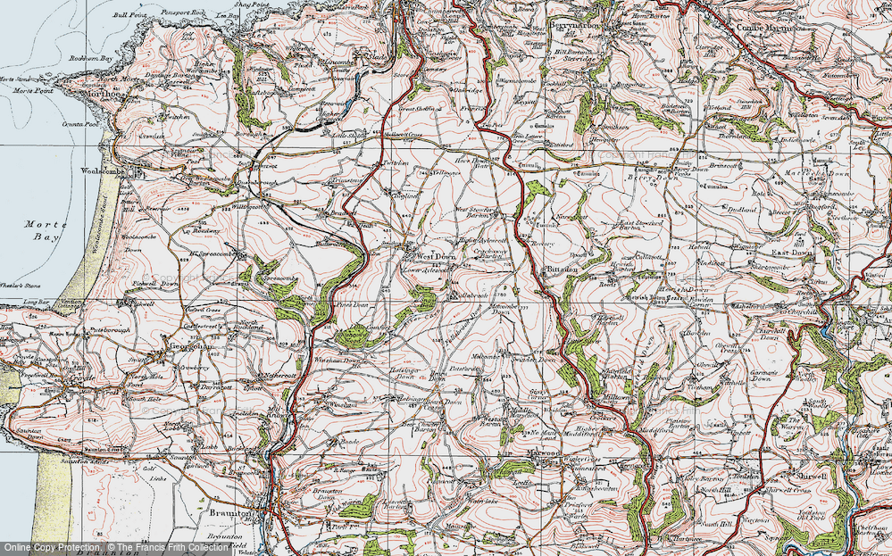Old Map of Fullabrook, 1919 in 1919
