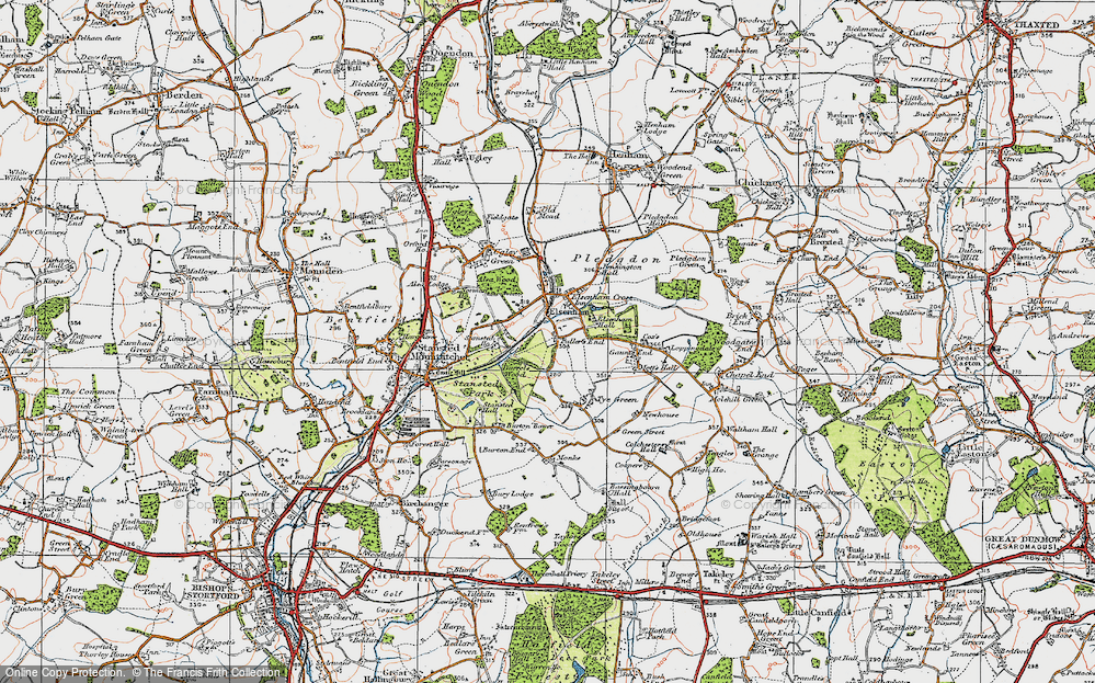 Old Map of Fuller's End, 1919 in 1919