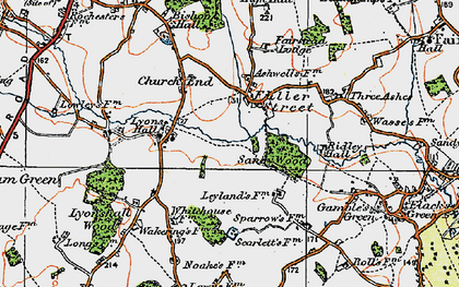 Old map of Fuller Street in 1921