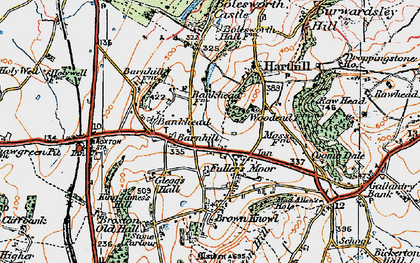 Old map of Fullers Moor in 1923