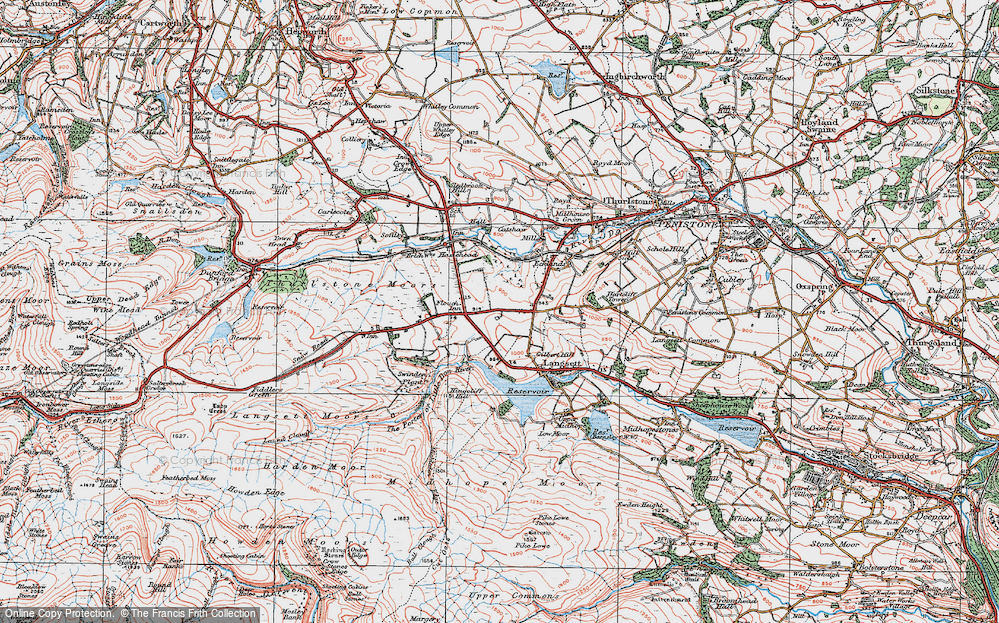 Old Map of Fullshaw, 1924 in 1924