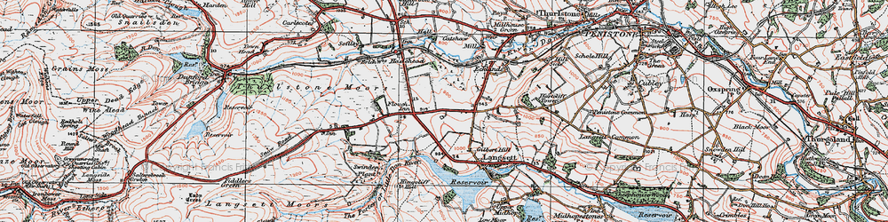 Old map of Fullshaw in 1924
