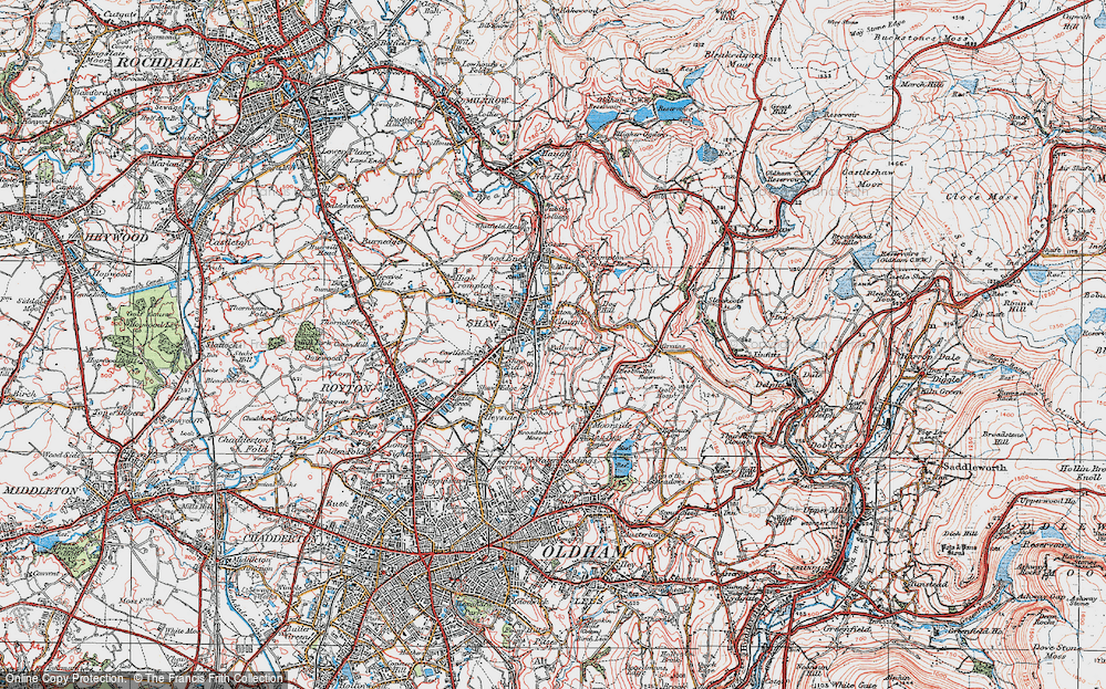 Old Map of Fullwood, 1924 in 1924