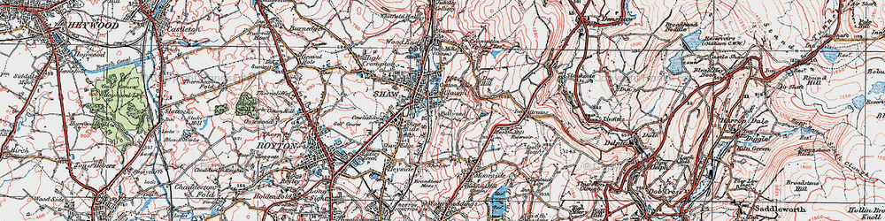 Old map of Fullwood in 1924