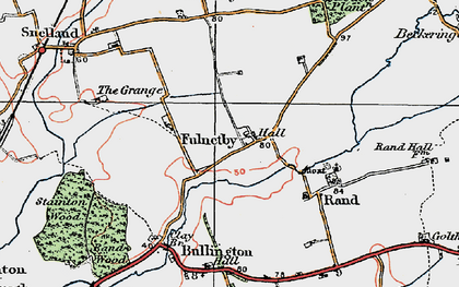 Old map of Fulnetby in 1923