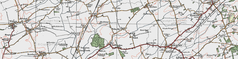 Old map of Fulnetby in 1923