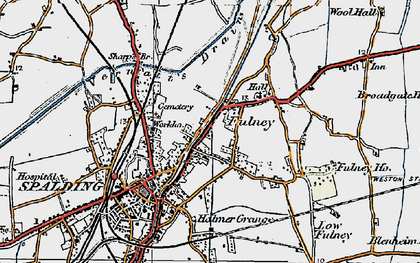 Old map of Fulney in 1922