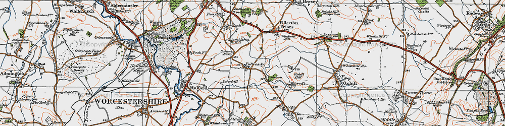 Old map of Fulready in 1919