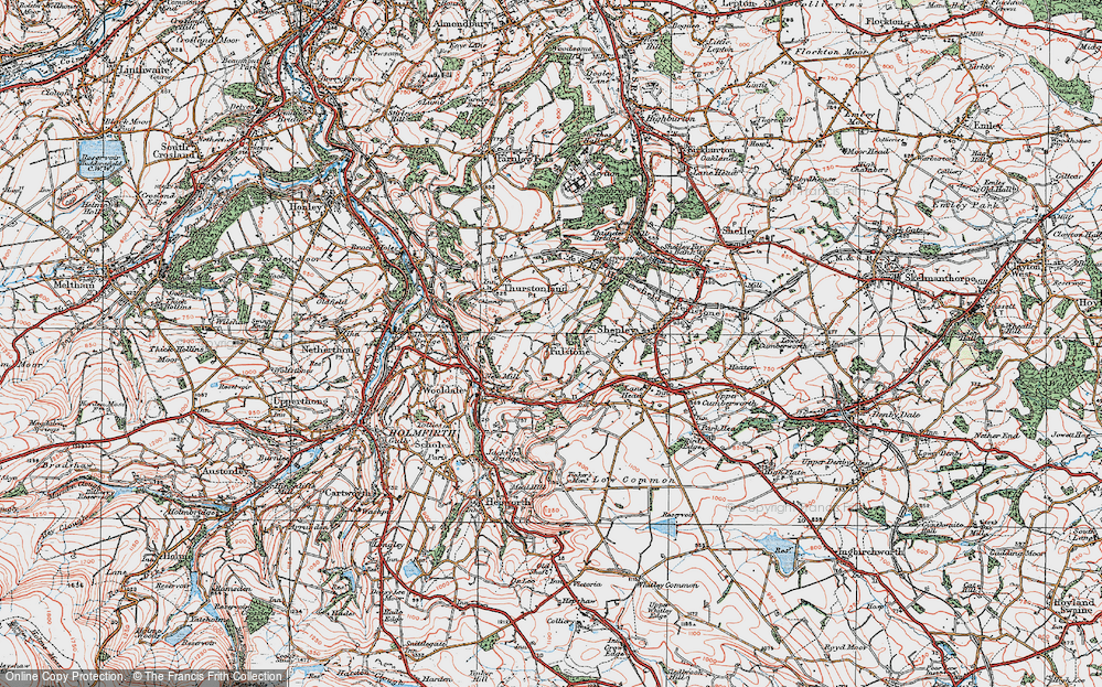 Old Map of Fulstone, 1924 in 1924