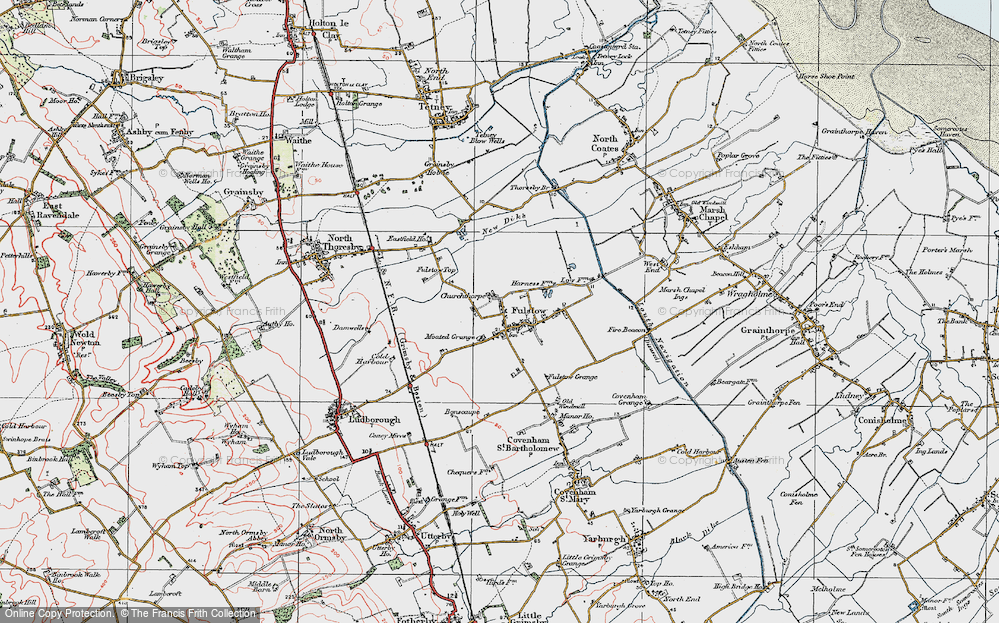Old Map of Fulstow, 1923 in 1923