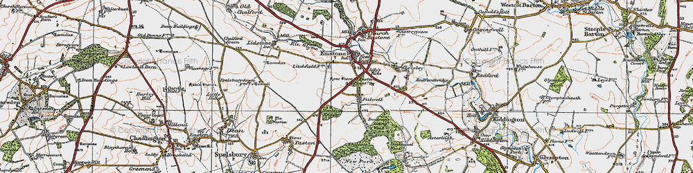 Old map of Fulwell in 1919