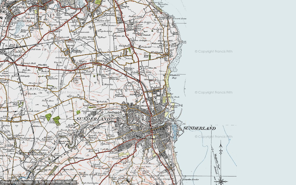 Old Map of Fulwell, 1925 in 1925