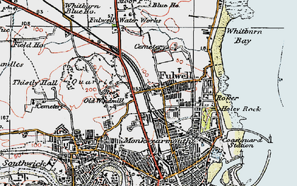 Old map of Fulwell in 1925